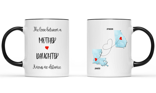 Personalized, The Love Between Mother And Daughter Knows No Distance, Gift Mother's Day - Accent Mug