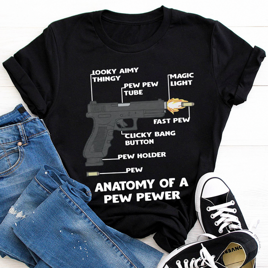 Anatomy of A Pew Pewer Ammo and Gun Amendment Meme Lovers Standard T-Shirt