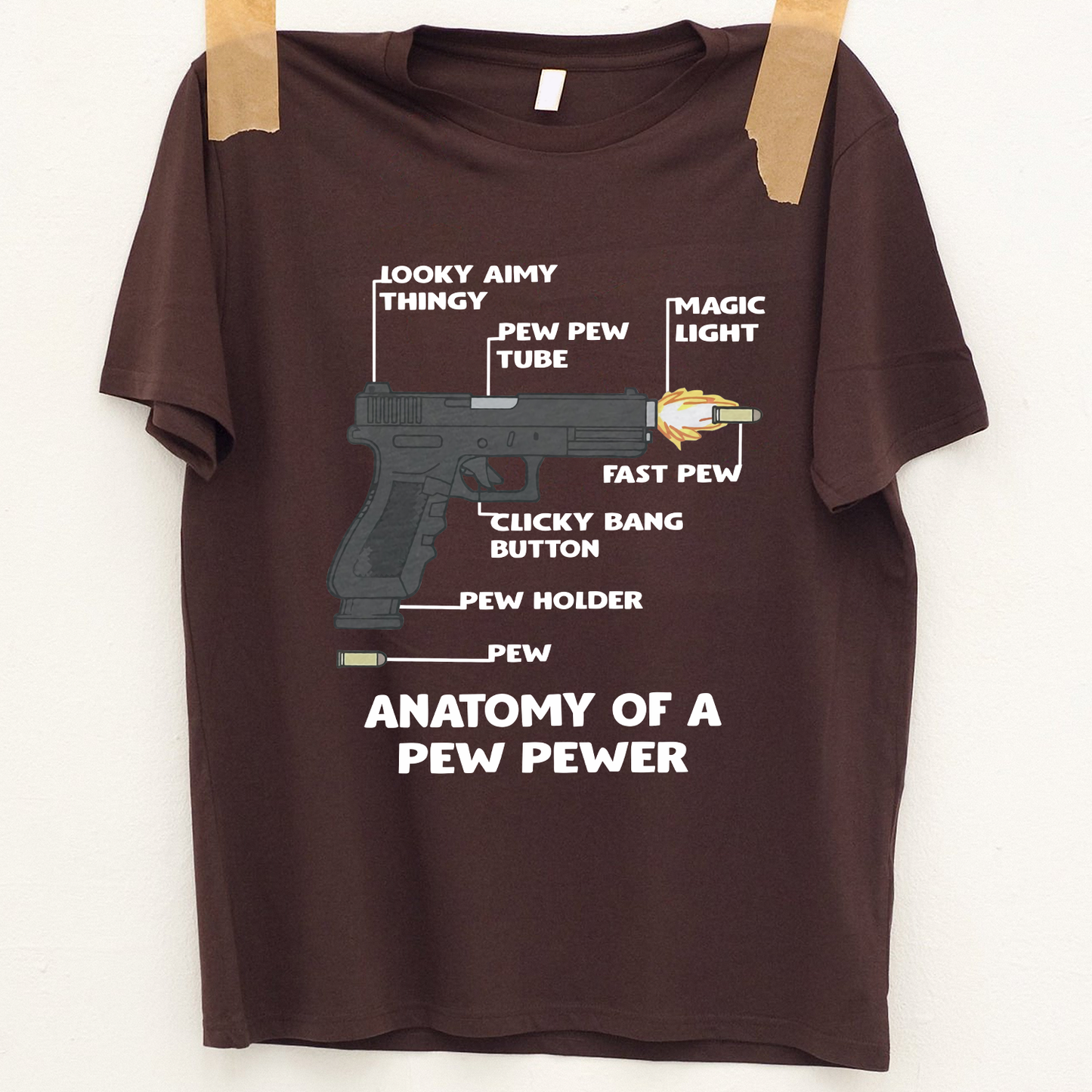 Anatomy of A Pew Pewer Ammo and Gun Amendment Meme Lovers Standard T-Shirt