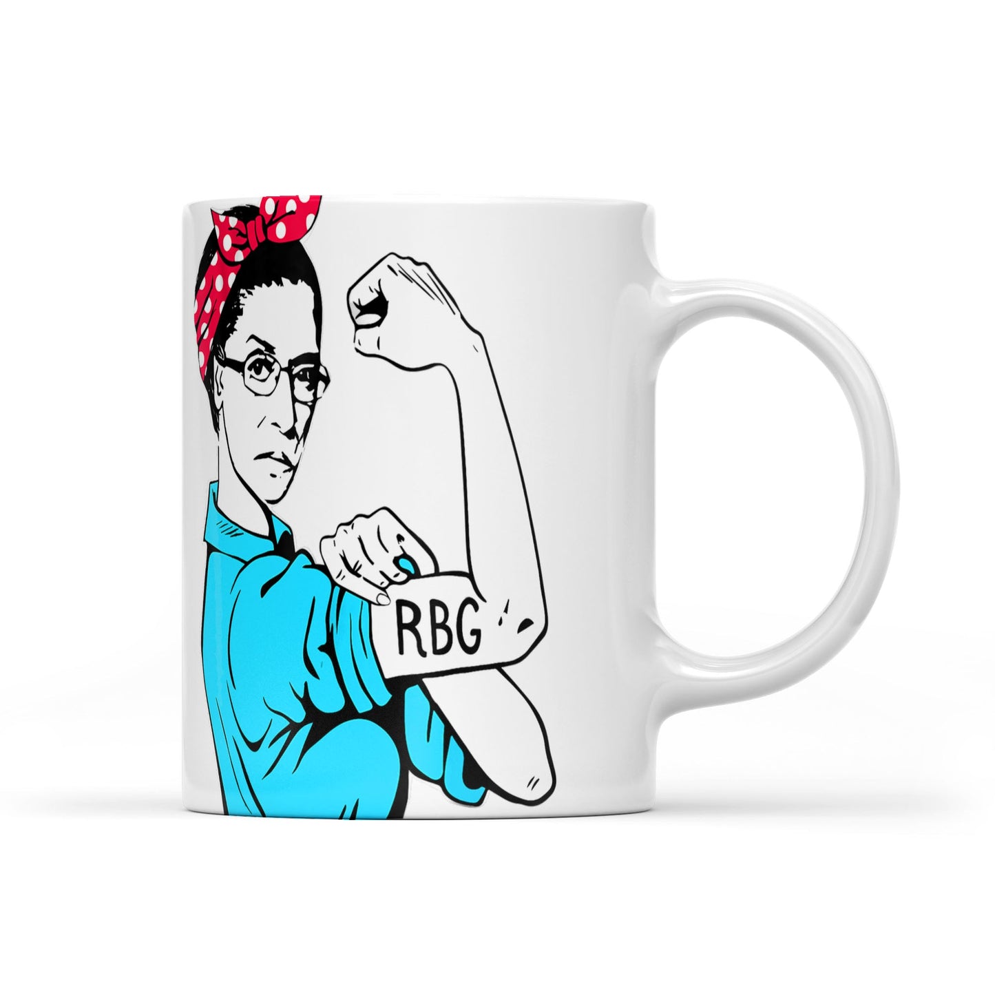 Notorious RBG Unbreakable Mug Ruth Bader Ginsburg Dissent - White Edge-to-Edge Mug