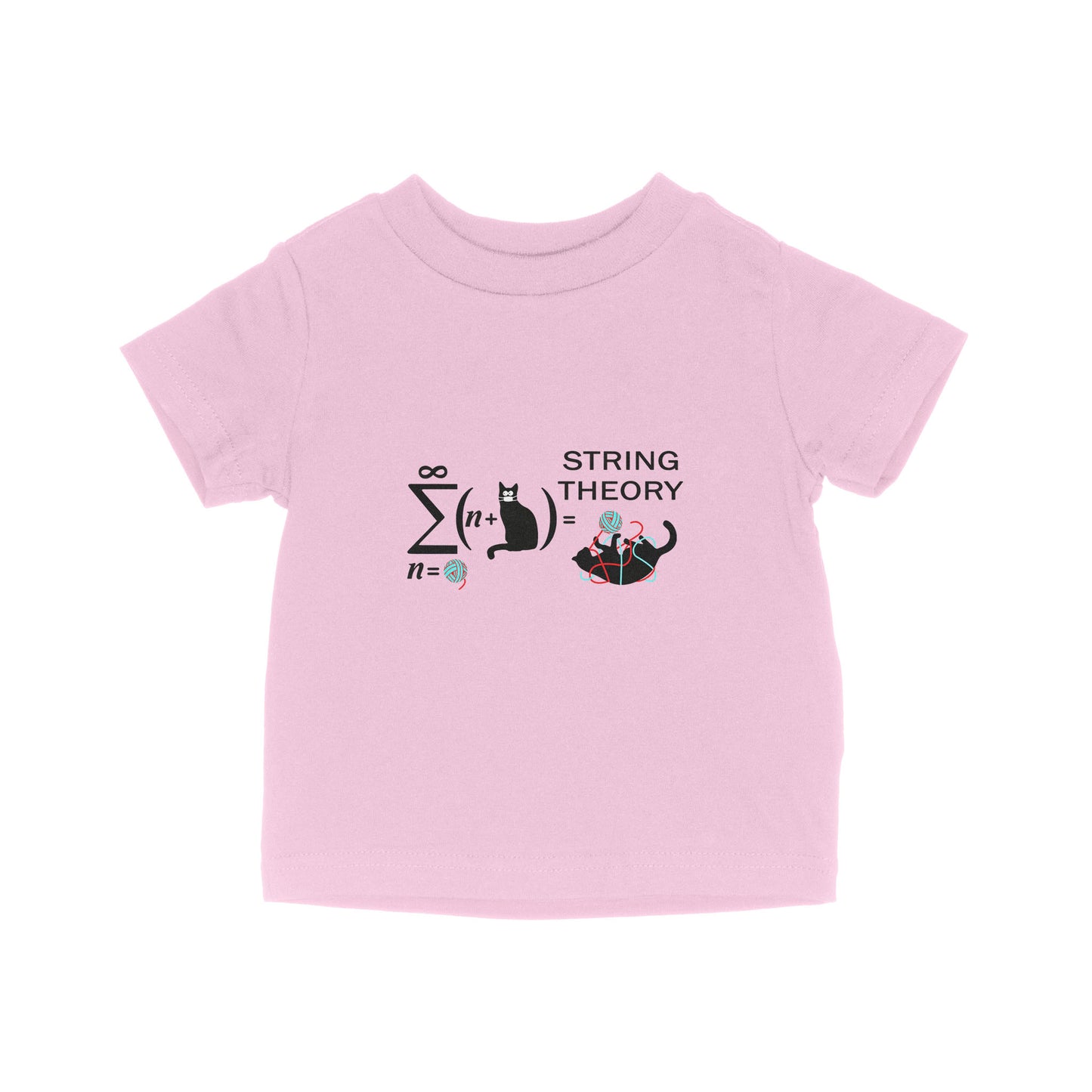 String Theory Funny Maths Cat Wool - Baby T-Shirt