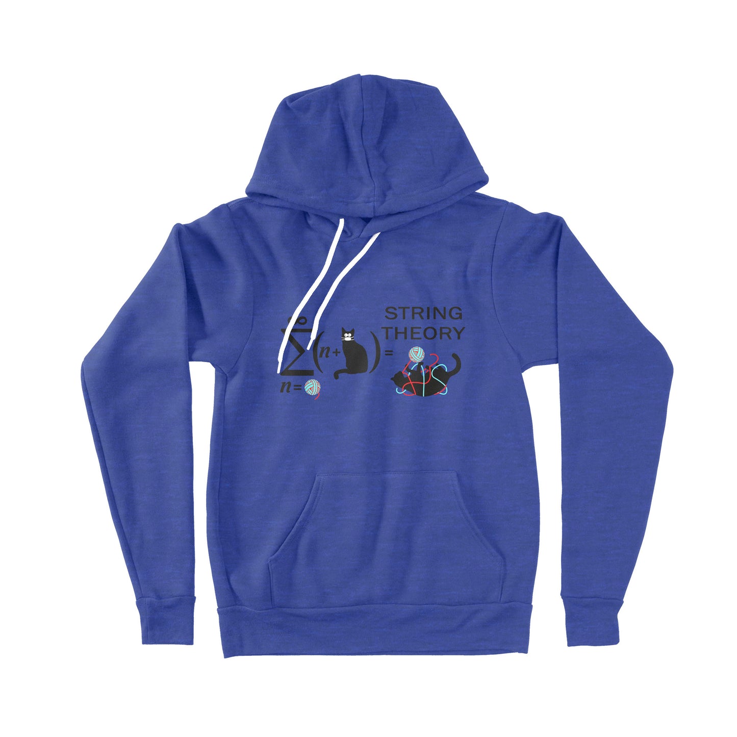 String Theory Funny Maths Cat Wool - Premium Hoodie