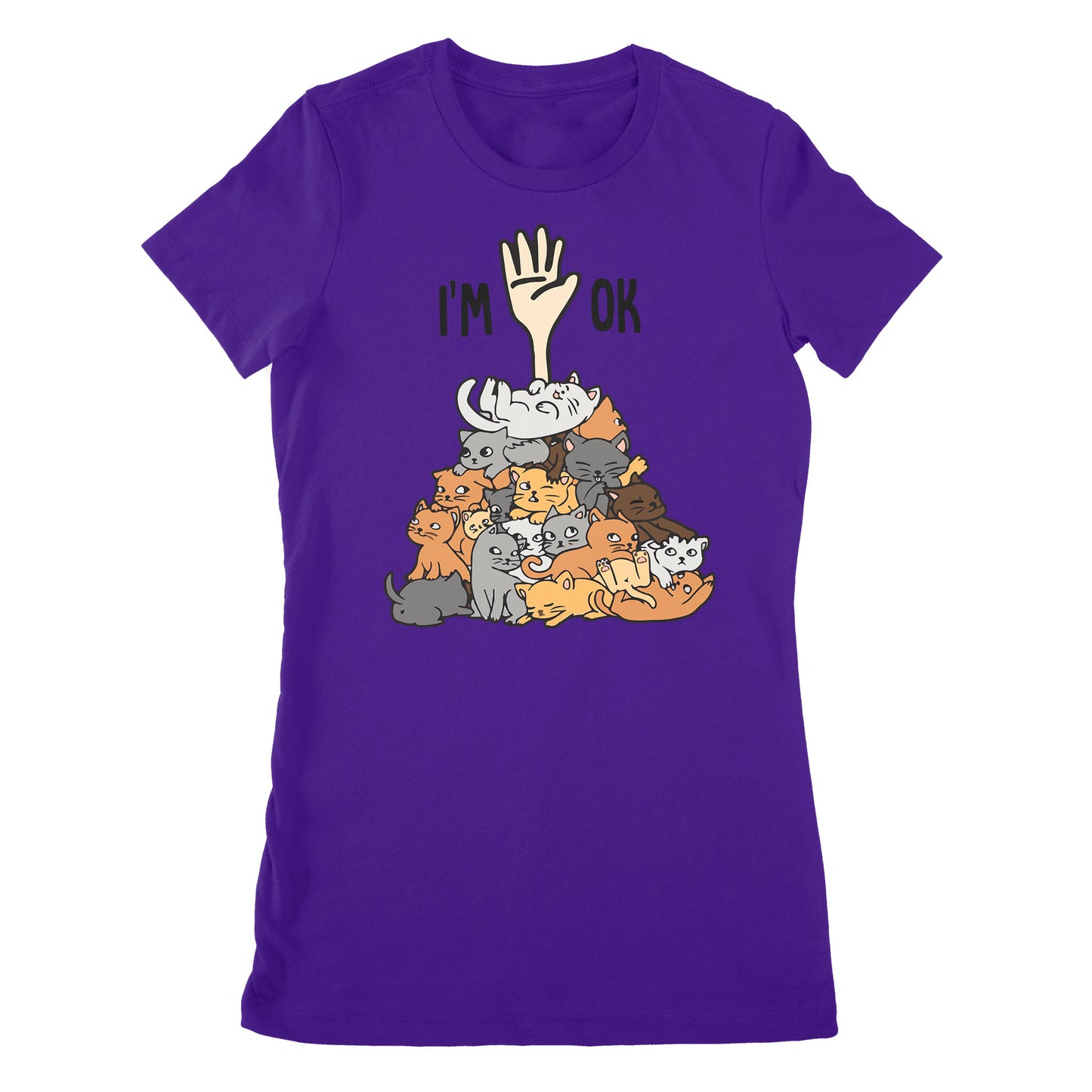 Premium Women's T-shirt - Full Of Cats Im Ok