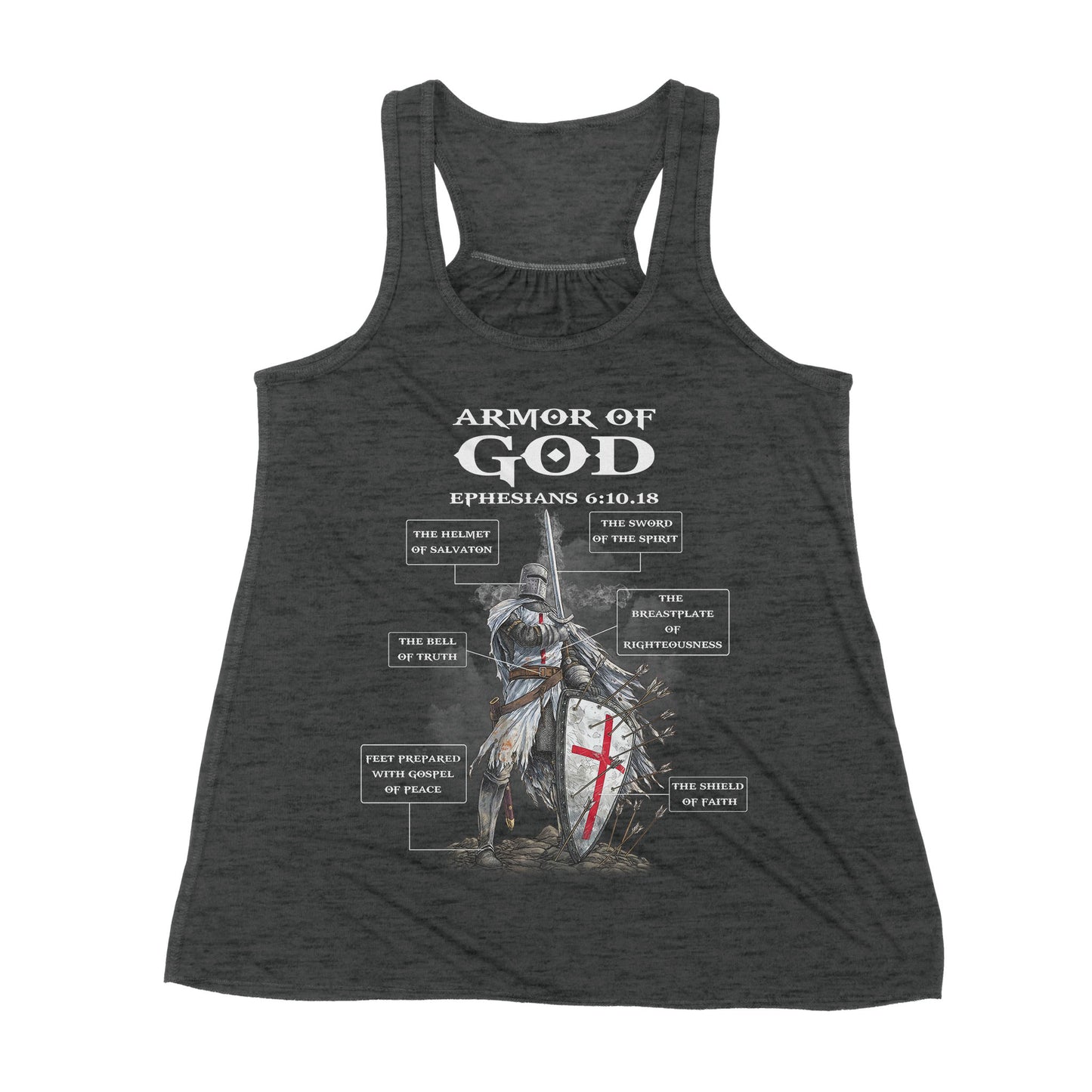 Armor of God Bible Study on Ephesians 6:10-18 - Premium Women's Tank