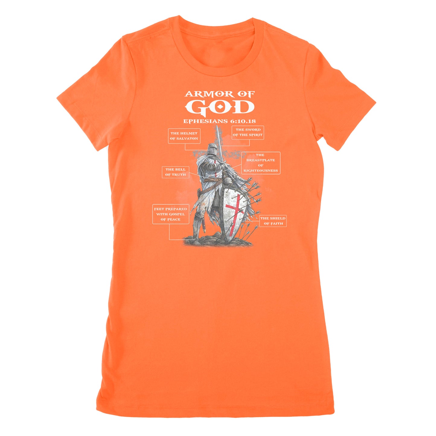 Armor of God Bible Study on Ephesians 6:10-18 - Premium Women's T-shirt