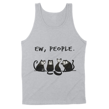 Premium Tank - Ew People Funny Black Cat Wearing Mask