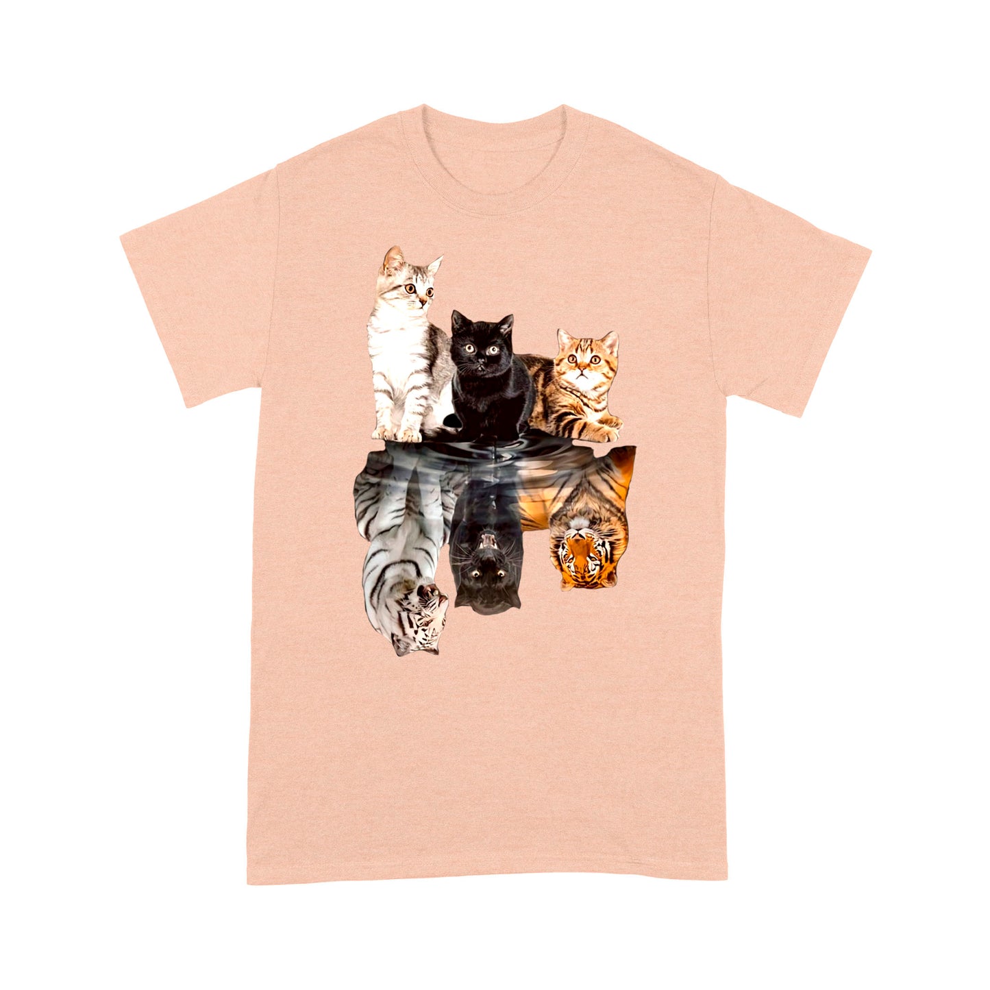 Premium T-shirt - The Cats Water Mirror Reflection Tigers