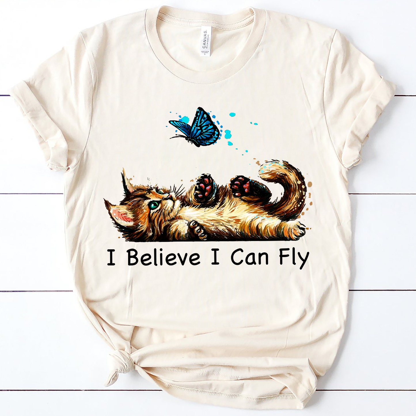 Kitten I Believe I Can Fly Cute Standard T-shirt