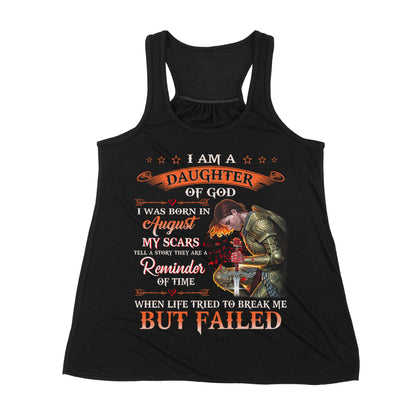 Premium Women's Tank - I'm A Daughter Of God I Was Born In August