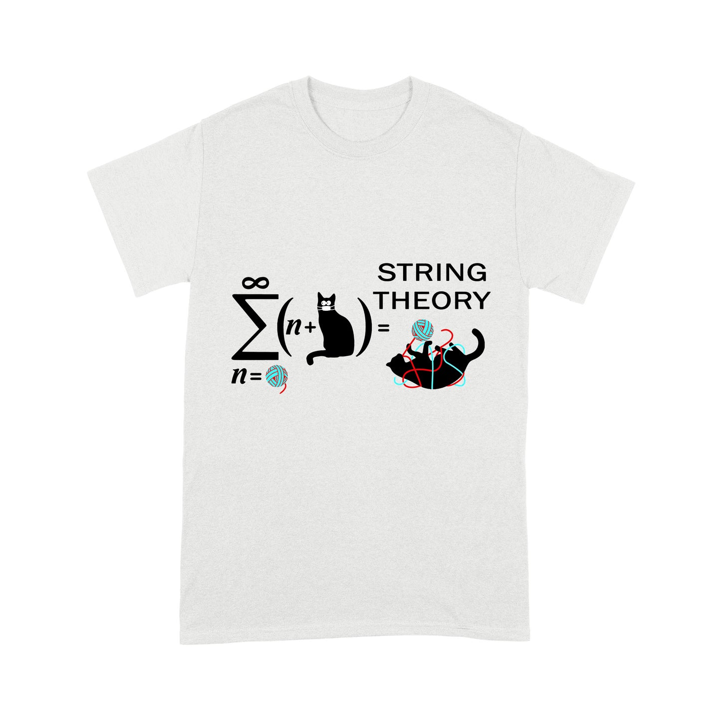 Premium T-shirt - String Theory Funny Maths Cat Wool