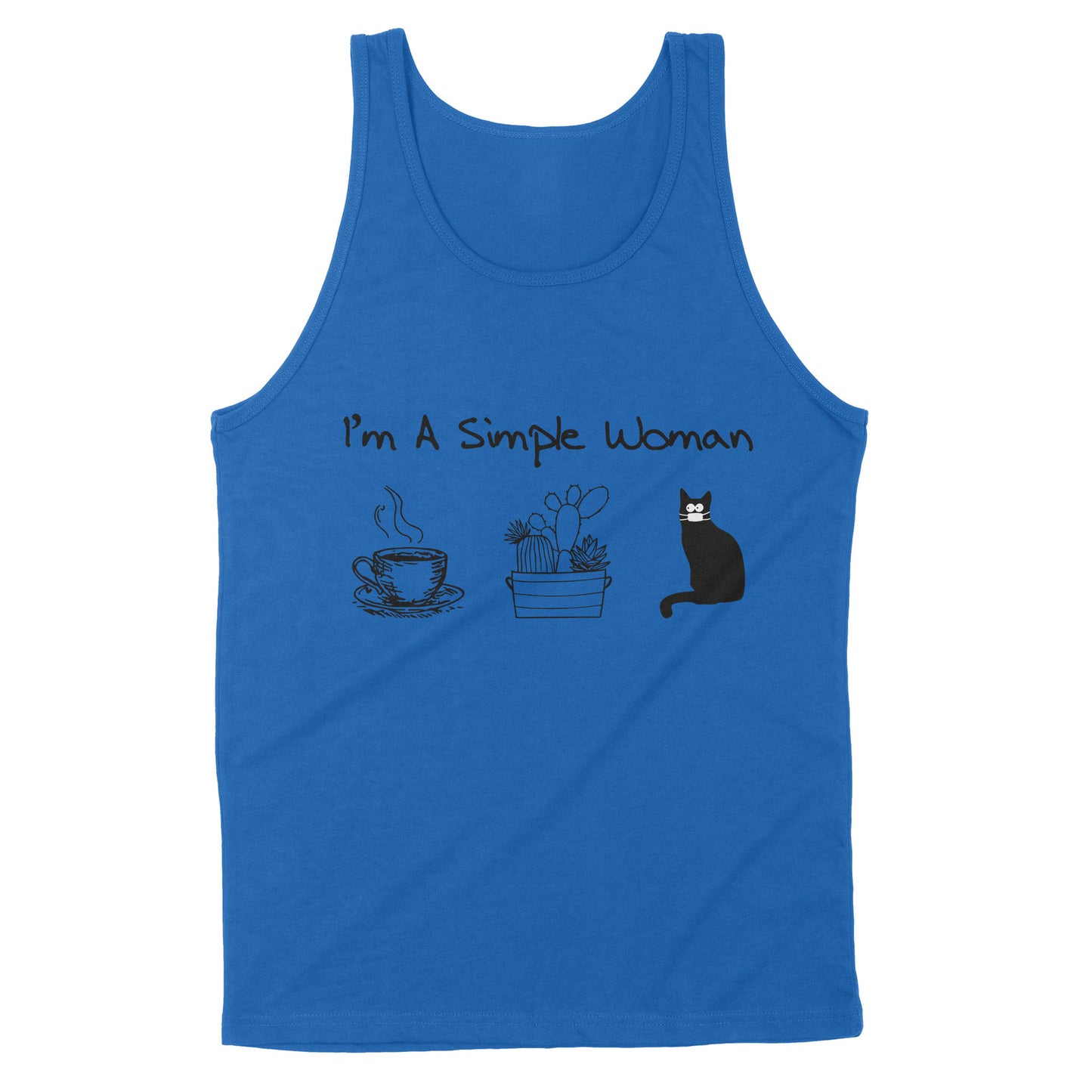 Premium Tank - I’m A Simple Woman Coffee Plants Cat