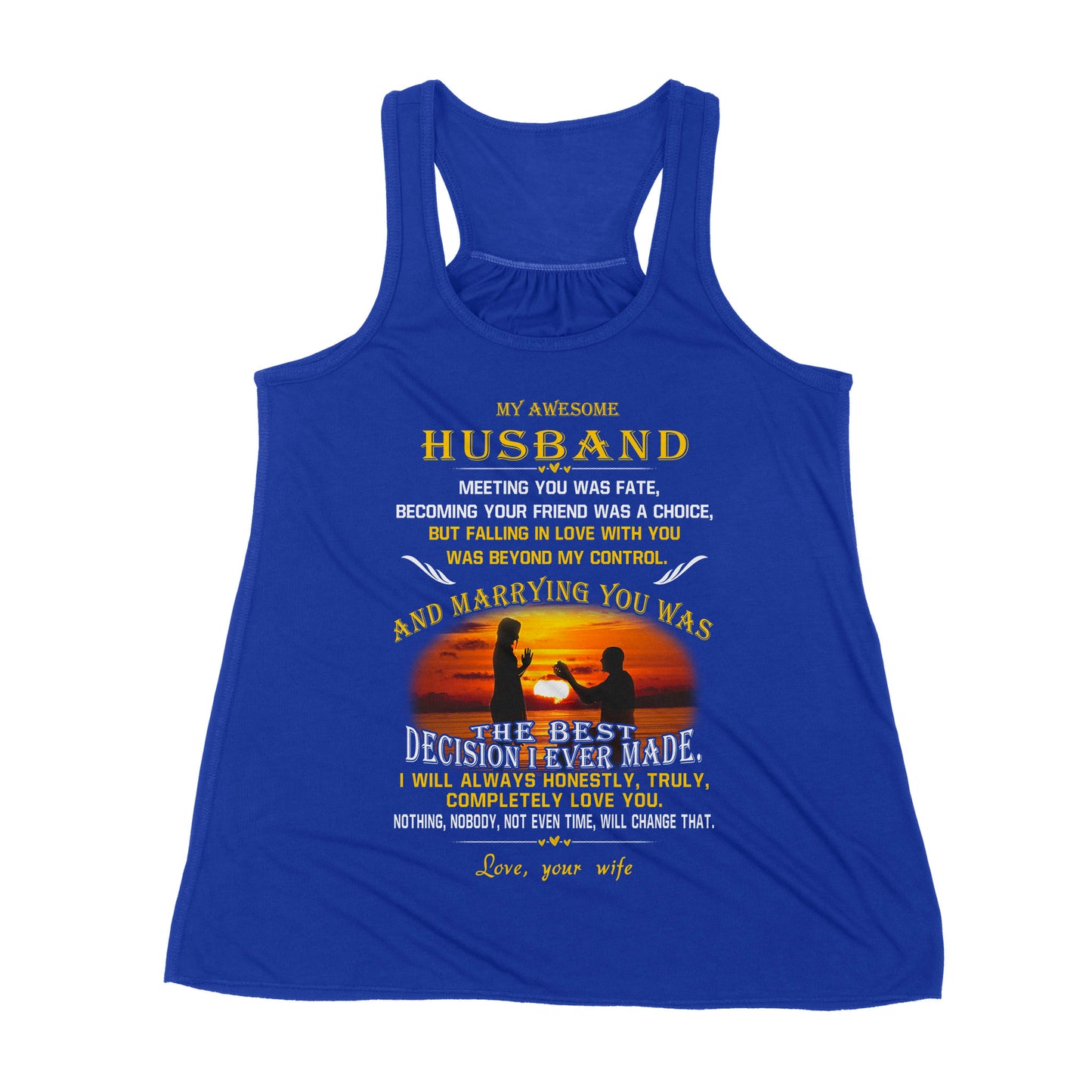 My Awesome Husband Meeting You Was Fate Becoming Your Friend Was A Choice - Premium Women's Tank