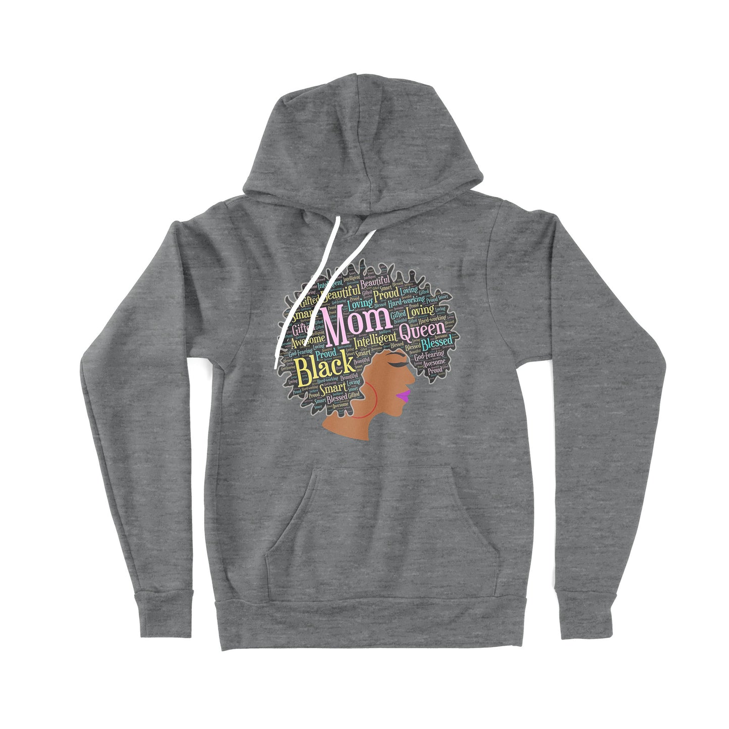 Happy Mother’s Day Black Mom Queen Afro African Woman - Premium Hoodie