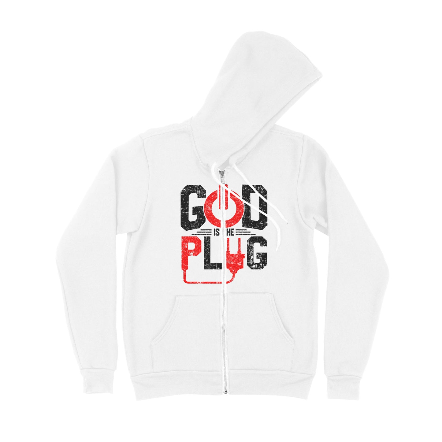 God Is The Plug - Premium Zip Hoodie