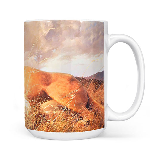 Jesus Lion and the Lamb White Edge-to-Edge Mug