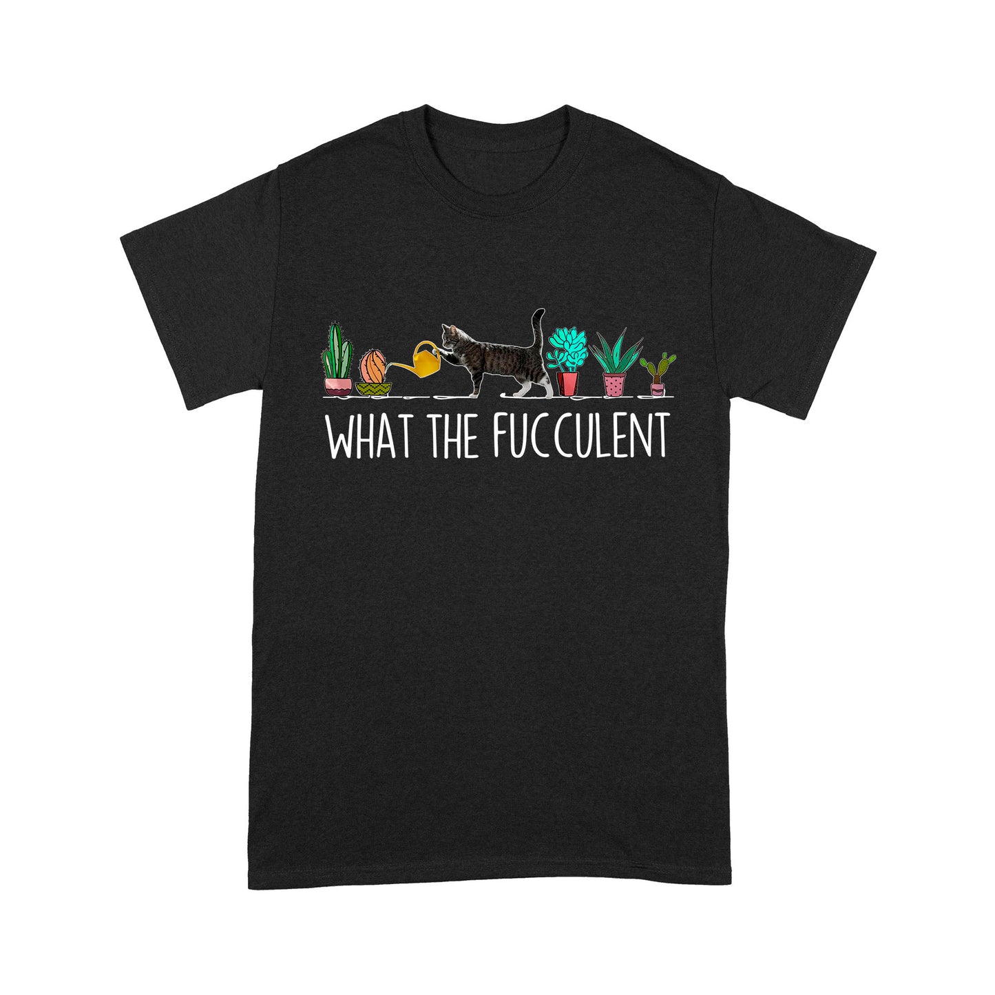 Premium T-shirt - Cat Watering Plants