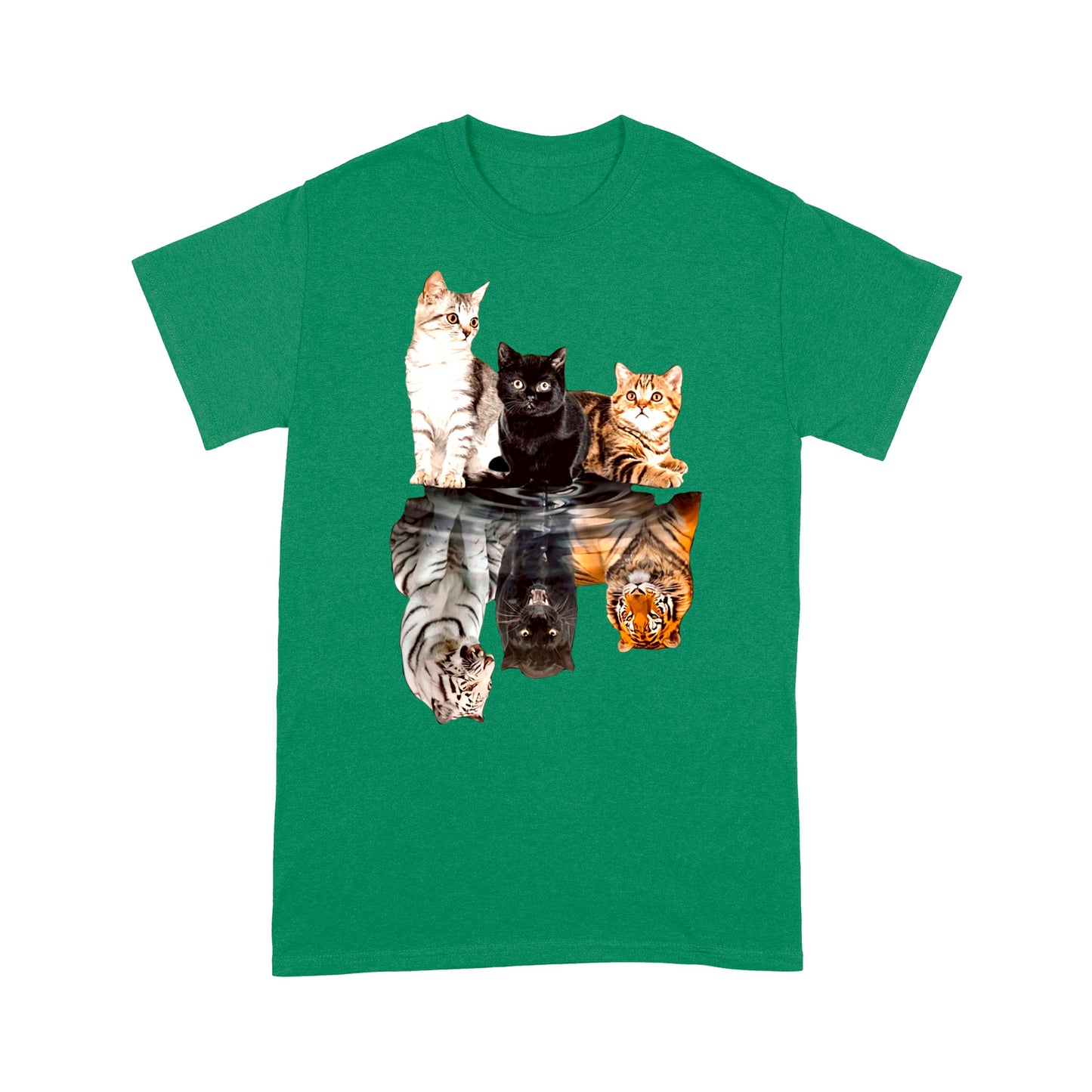 Premium T-shirt - The Cats Water Mirror Reflection Tigers