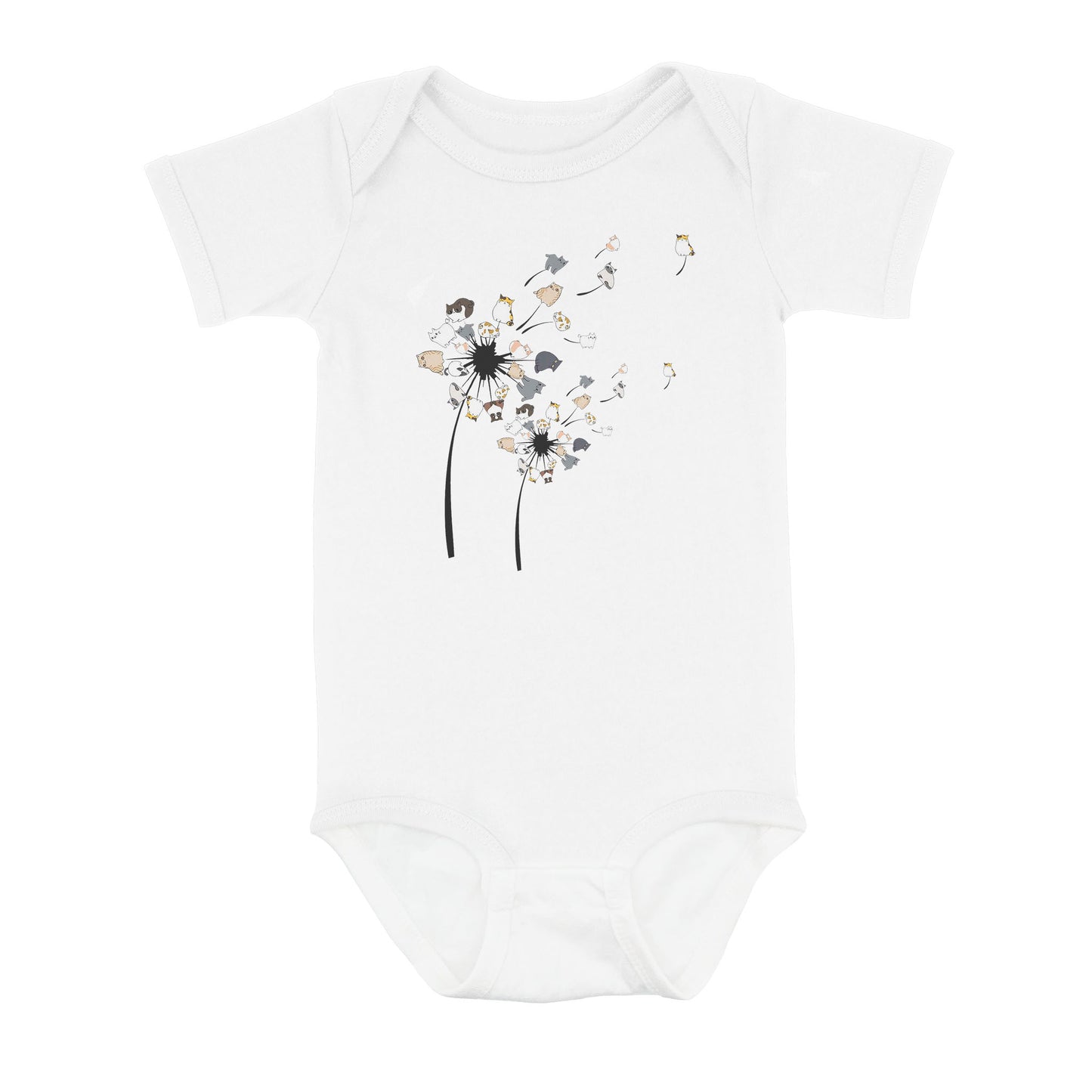 Dandelion Cats Flower - Baby Onesie