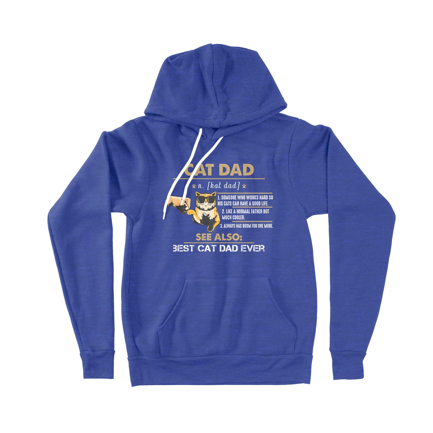 Cat Lover Cat Dad Someone Who Works Hard So His Cats Can Have A Good Life Like A Normal Father But Much Cooler - Premium Hoodie