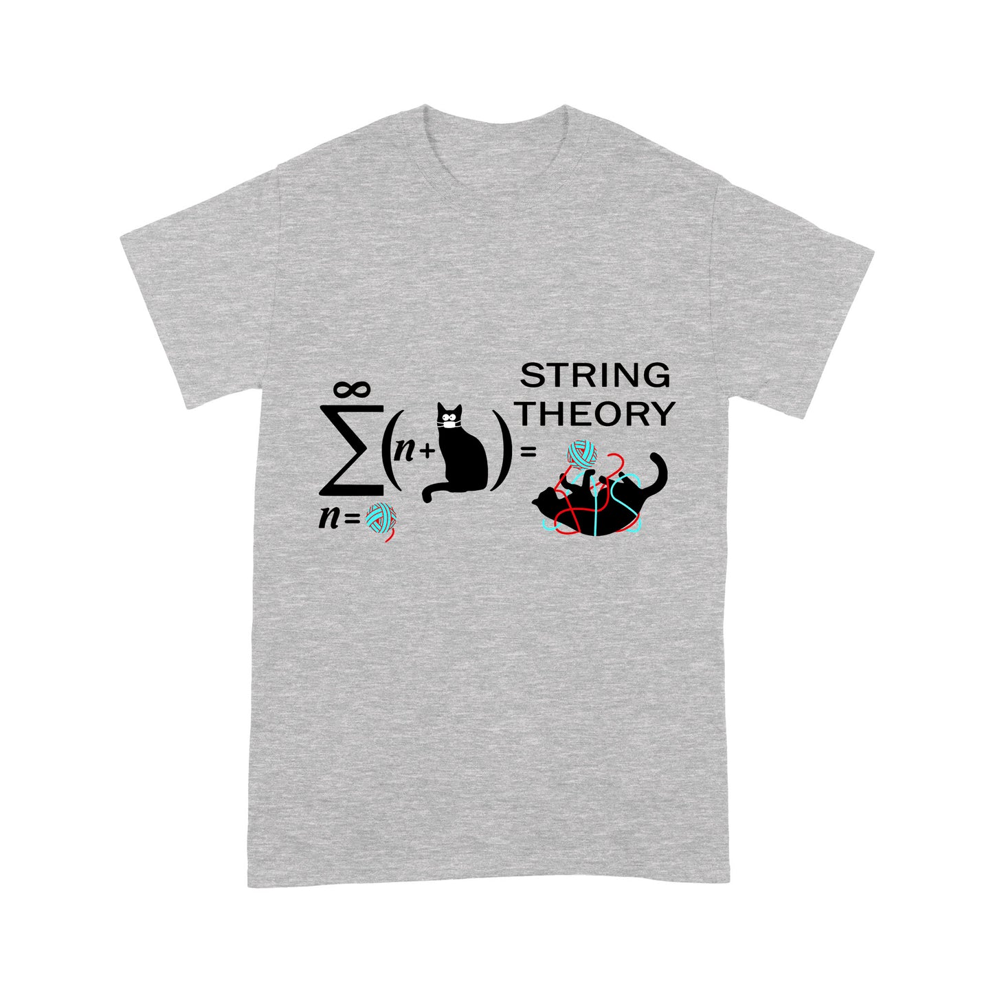 Premium T-shirt - String Theory Funny Maths Cat Wool