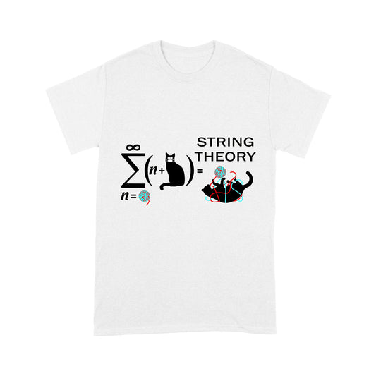 Premium T-shirt - String Theory Funny Maths Cat Wool