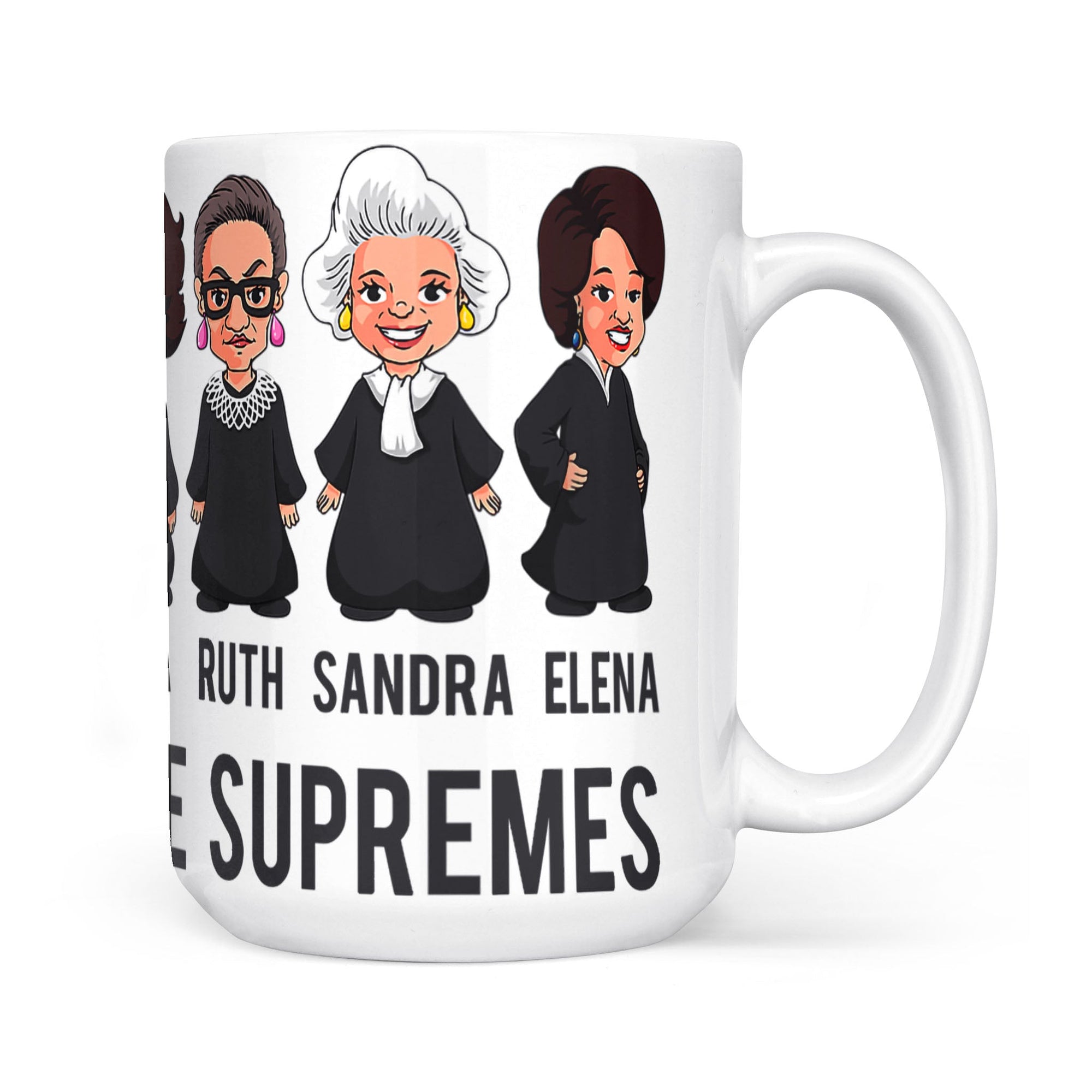 Womens The Supremes Apparel Women Supreme Court Justices White Edge-to-Edge Mug