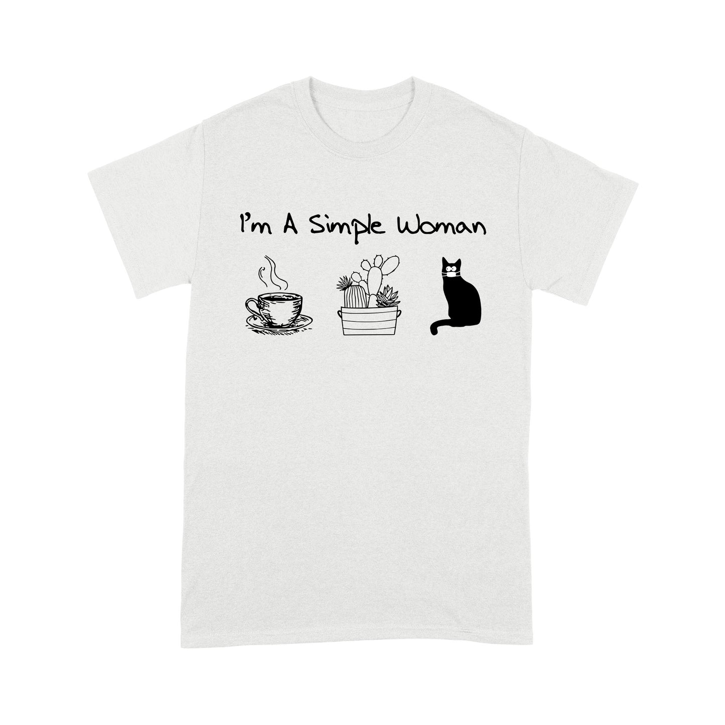 Premium T-shirt - I’m A Simple Woman Coffee Plants Cat