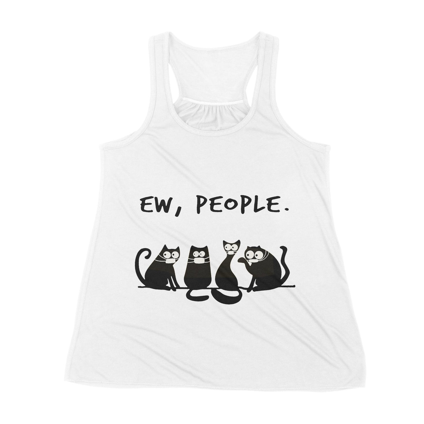 Premium Women's Tank - Ew People Funny Black Cat Wearing Mask