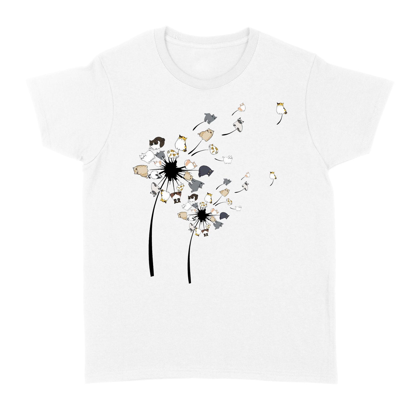 Dandelion Cats Flower Colorful Pet Cat Standard Women's T-shirt