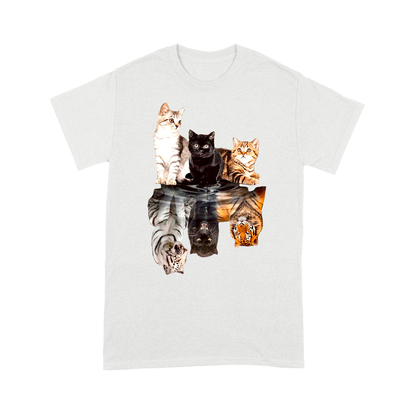 Premium T-shirt - The Cats Water Mirror Reflection Tigers