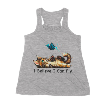 Premium Women's Tank - Funny Cat i Believe I Can Fly