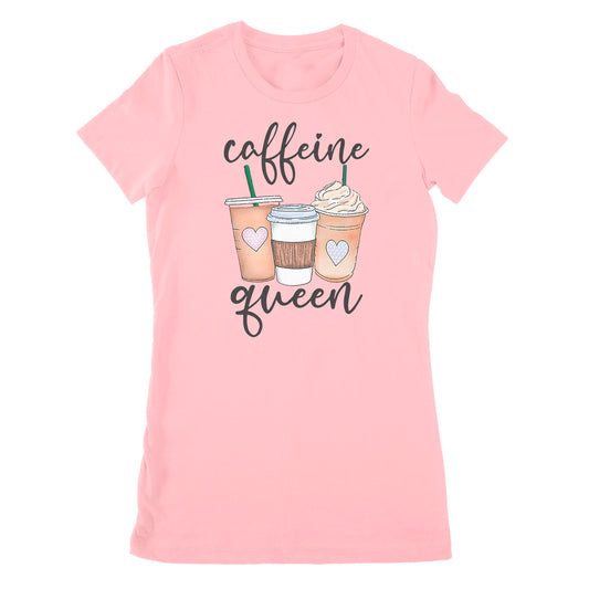 Premium Women's T-shirt - Caffeine Queen, Coffee Lover, Coffee Queen