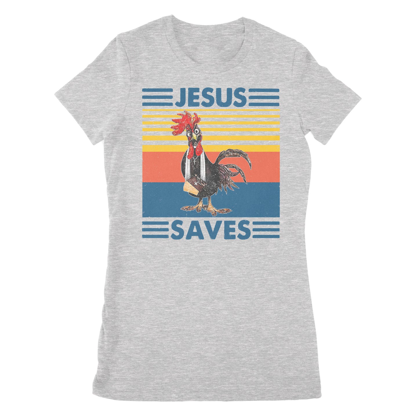 Premium Women's T-shirt - Chicken Jesus Saves