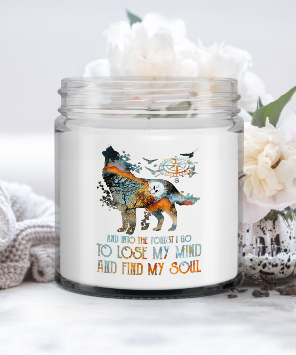 Wolf Camping Candle