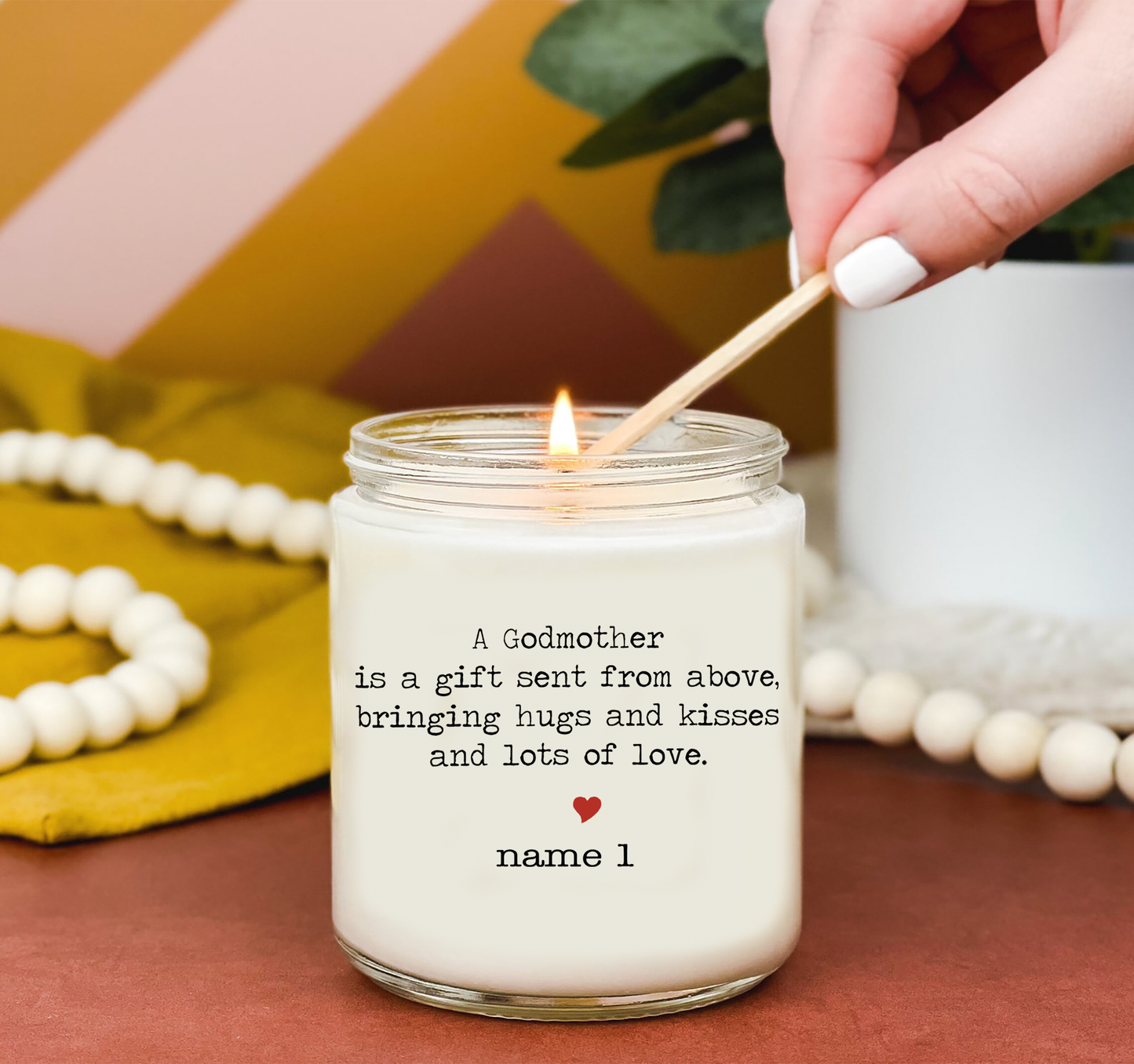 Personalized A Godmother Candle, Gift For Mom Candle