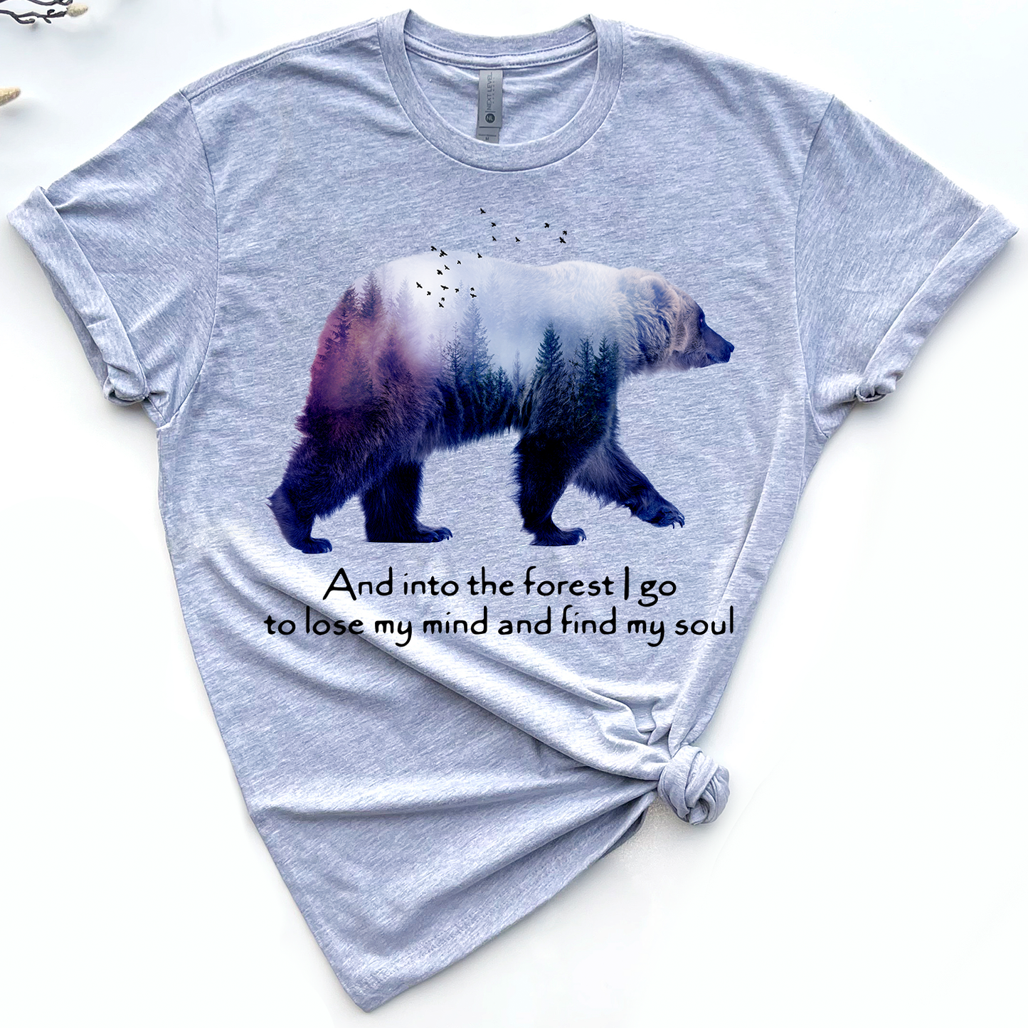 Bear Camping and into the forest i go to lose my mind and find my soul Standard T-shirt