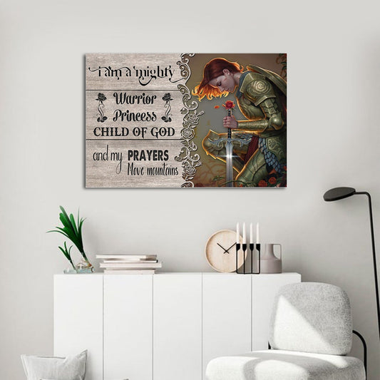 I Am A Mighty Warrior Princess Child Of God I Am A Child Of God Horizontal Poster, Jesus Poster, God Poster, Home Decor, Wall Art Print