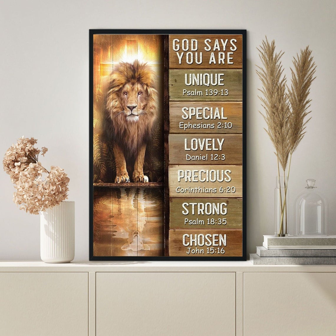 God Poster | God Says You Are Poster, Lion And The Lamb Jesus Poster, God Poster, Faith Poster, Home Decor, Wall Art, Jesus Wall Decor