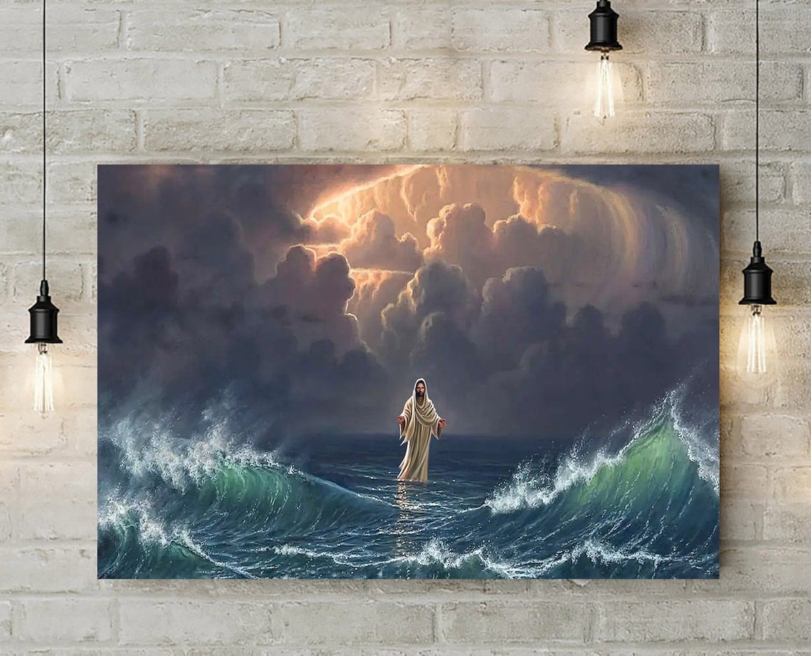 Standard Poster Jesus Christ Walks On Water