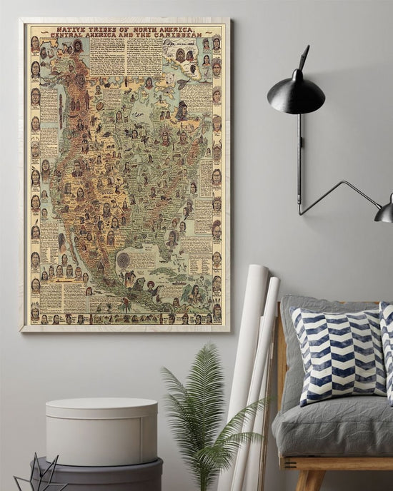 Native American Maps poster, map of native american tribes before ...