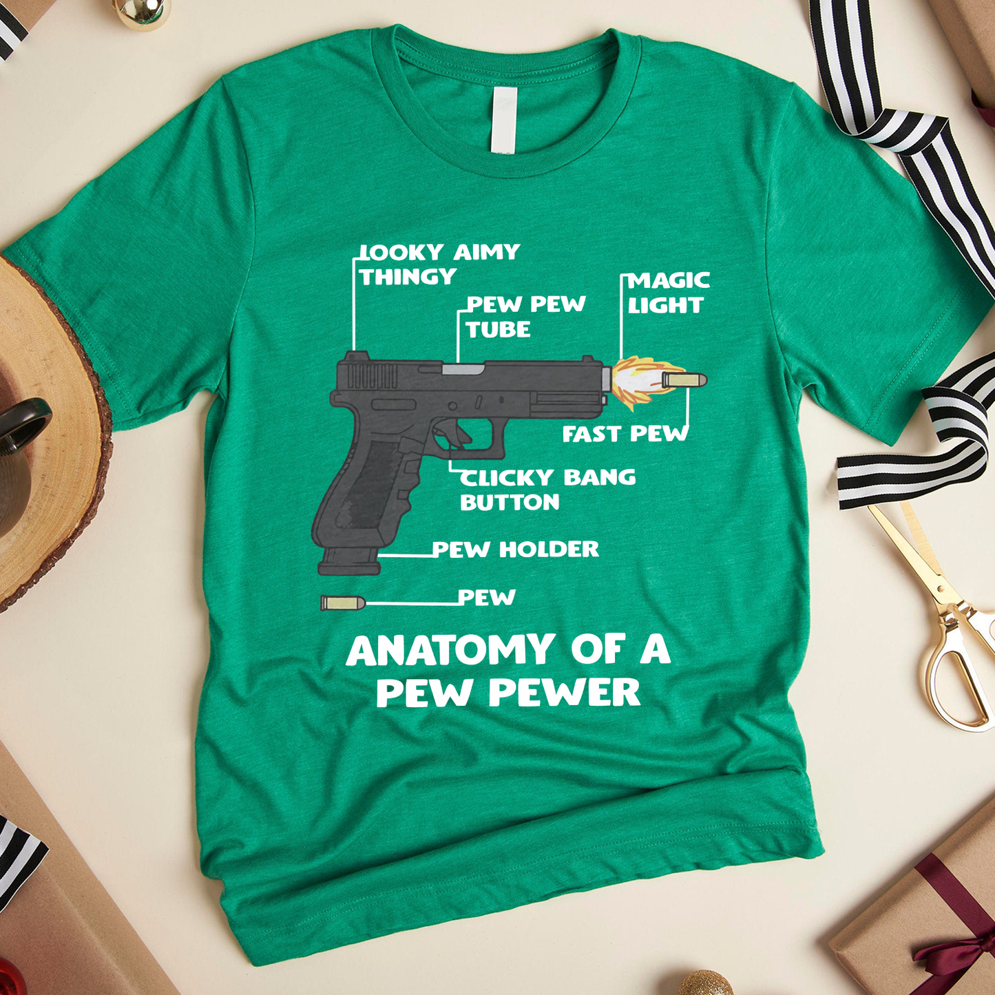 Anatomy of A Pew Pewer Ammo and Gun Amendment Meme Lovers Standard T-Shirt