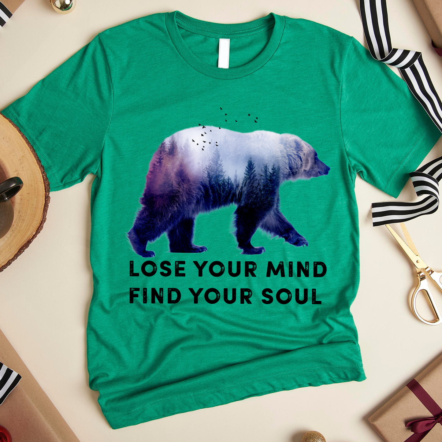 Bear Camping Lose Your Mind Find Your Soul T-Shirt