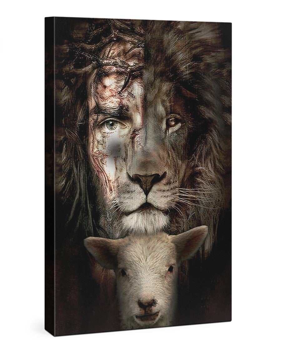 Jesus Lion And Lamb Canvas Prints