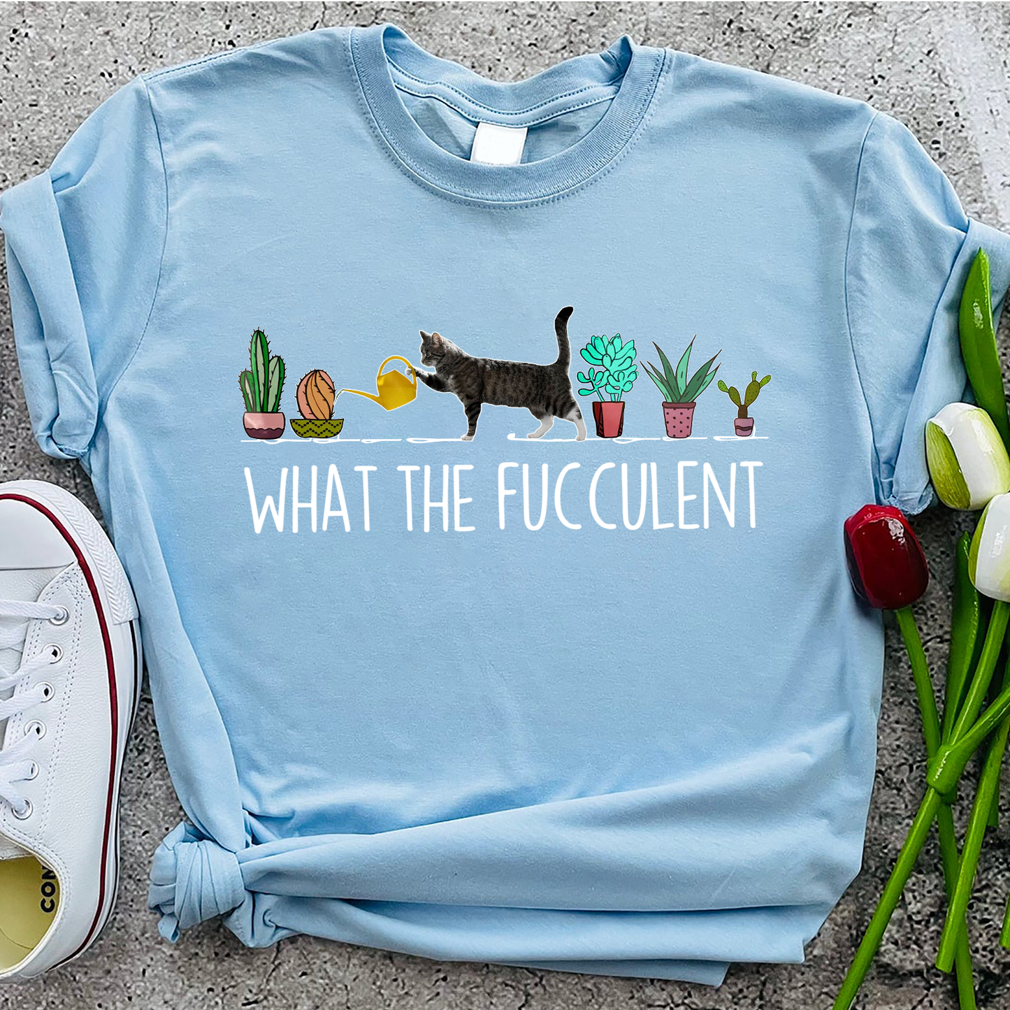 Cat Plants What The Fucculent Standard T-Shirt