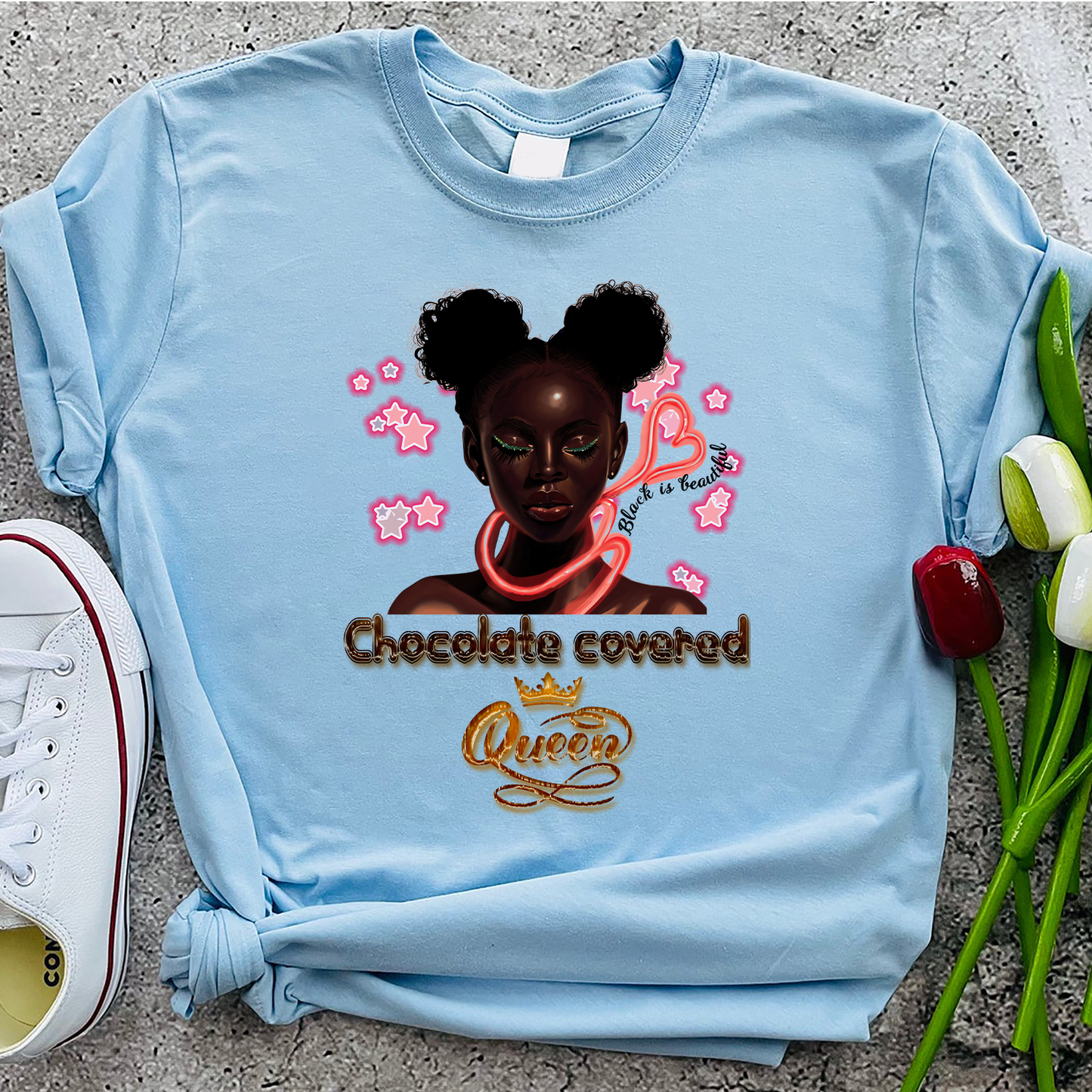 Black Queen Chocolate Covered Queen Standard T-Shirt