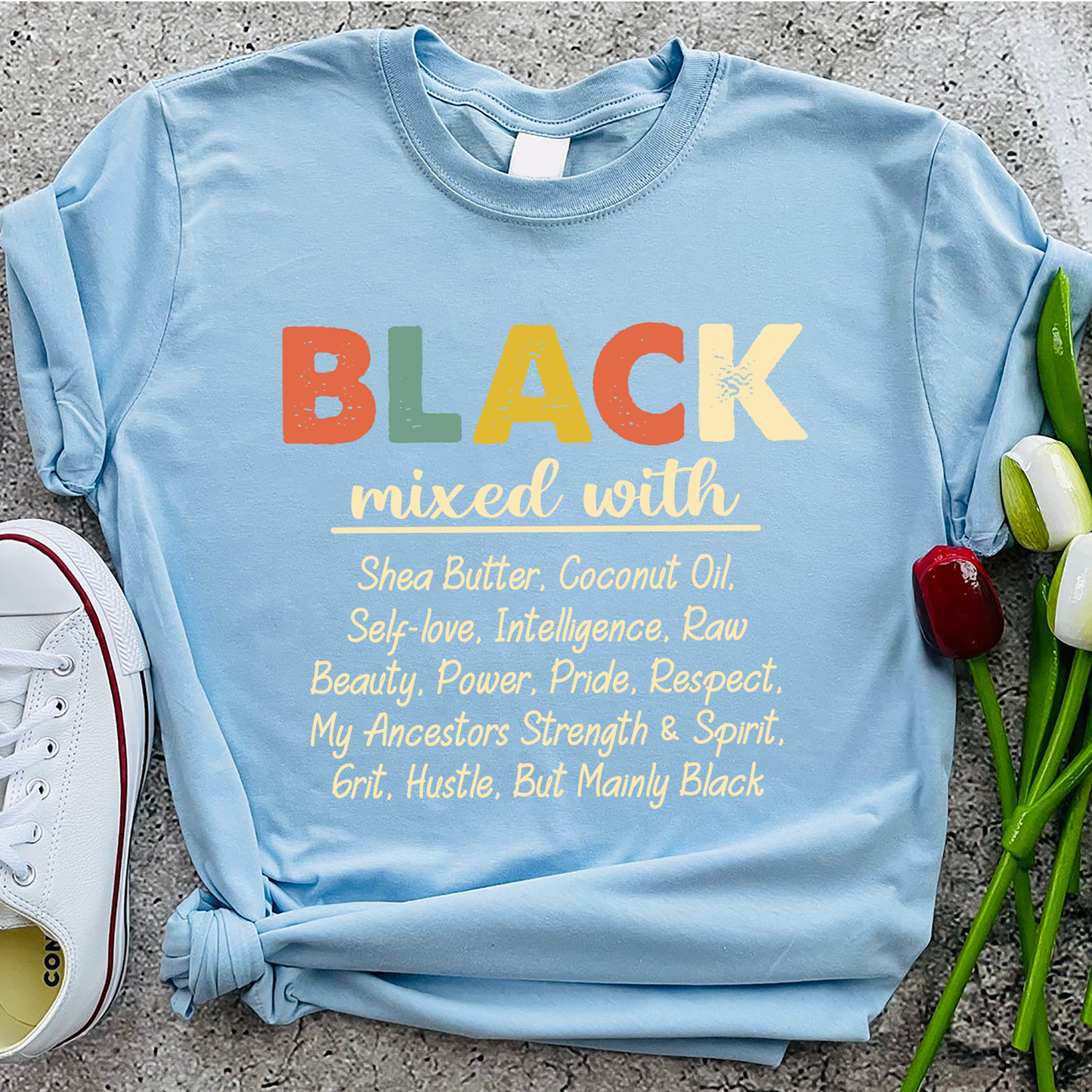 Black Mixed With Shea Butter Coconut Oil Standard T-Shirt