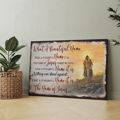 Beautiful Name Of Jesus, Beautiful Wonderful Powerful Jesus Christian Canvas Prints