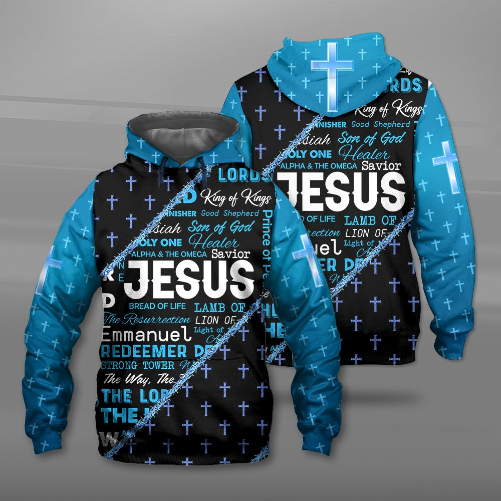 Jesus Bread Of Life Alpha And The Omega Jesus The Way The Truth And The Life 3D All Over Print Tshirt Hoodie