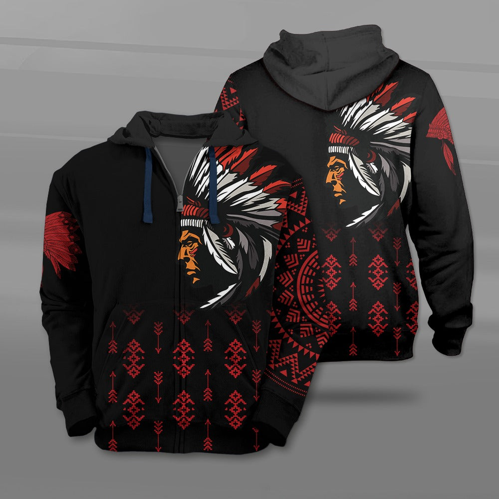 Native American Tribal Vintage Pattern 3D All Over Print Sweatshirt And Hoodie