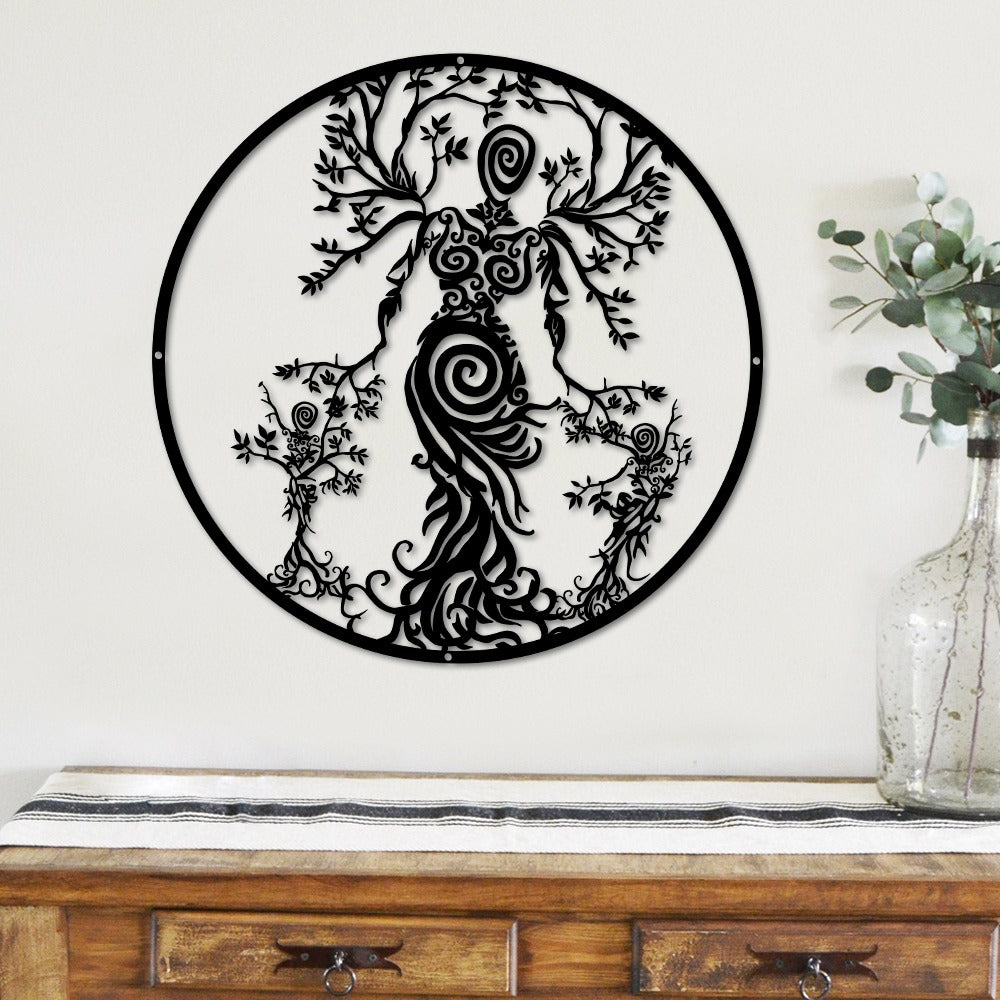 The Tree Of Life Norse Myths The Mother Viking Mother With Children Gift For Mom Gift For Grandma Cut Metal Sign